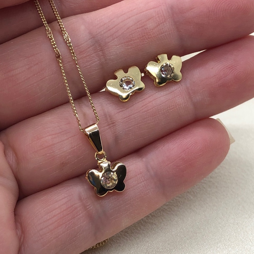 Butterfly Necklace Set | 18k Gold Filled - Picture 1 of 5